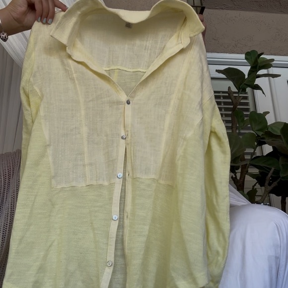 Lucky Brand Yellow Button Down Shirt - Picture 4 of 4